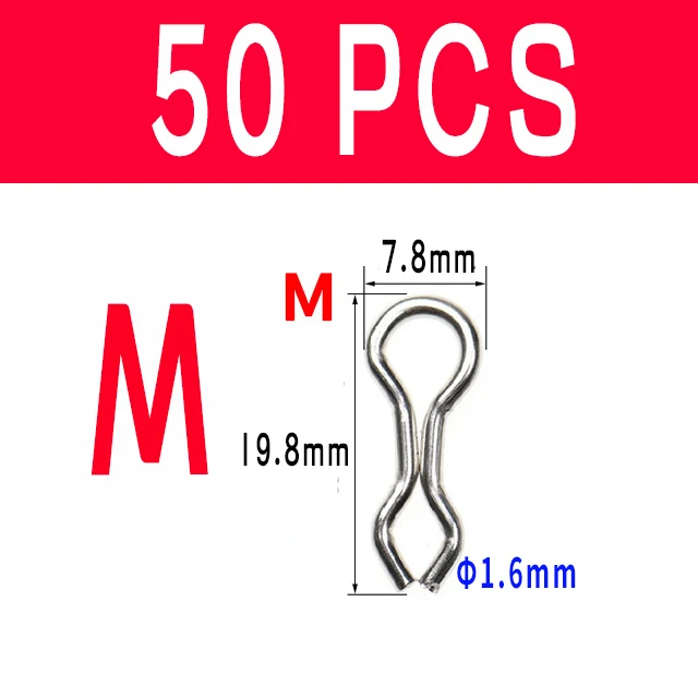 50pcs Steel M