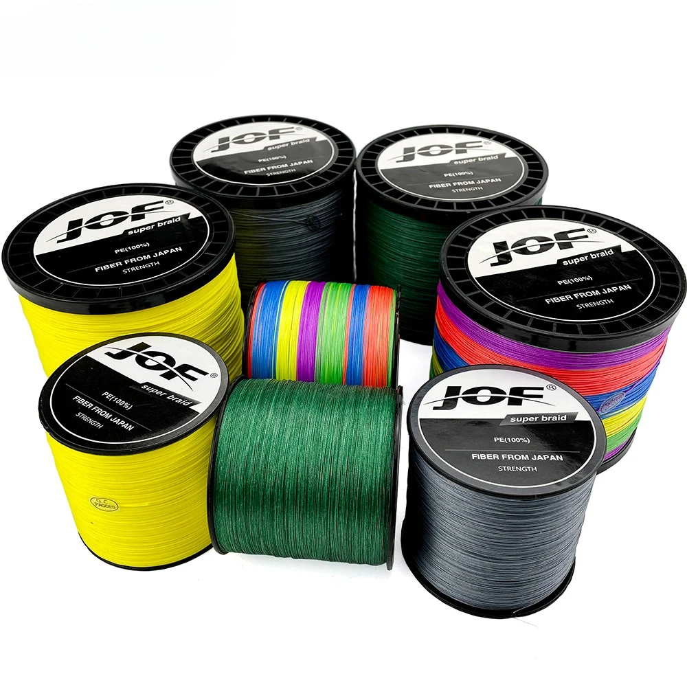 JOF-sedal de pesca trenzado de 500M, 12 hebras, líneas multifilamento X12, cable de pesca de carpa de mar con mosca, 25-120LB, alambre trenzado de PE suave - imagen 5