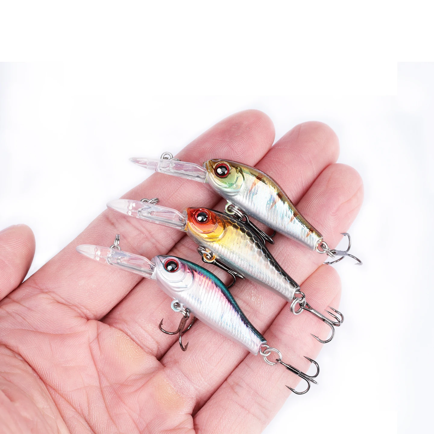 Outkit 2,5g 35mm pececillo hundido señuelo de Pesca de invierno para trucha cebo duro Crankbait Wobblers aparejos de Pesca para lubina perca Pesca - imagen 5