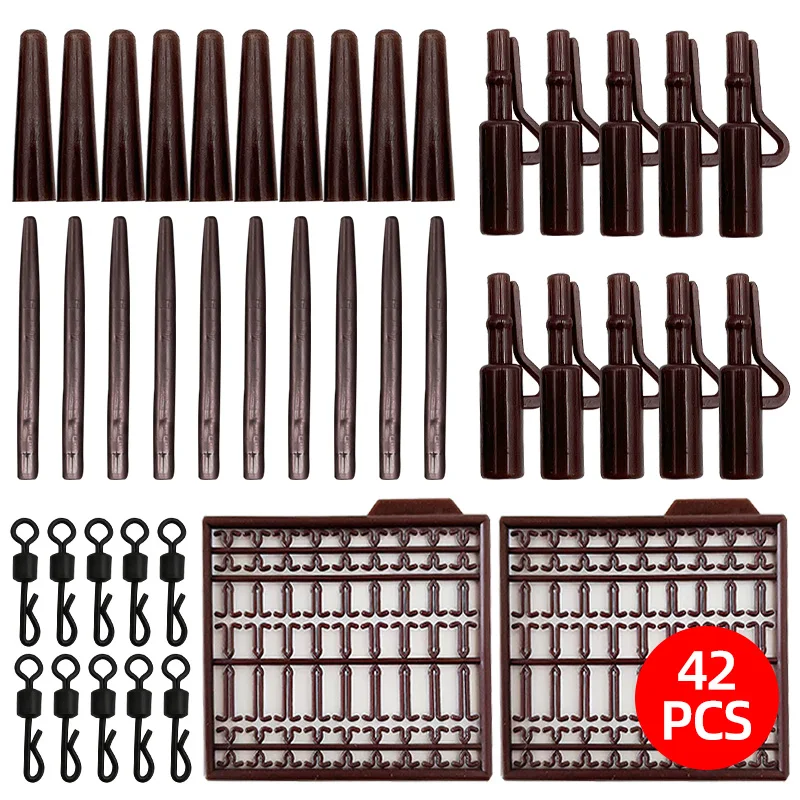 ShareShark Clips de seguridad para pesca carpa cono goma antienredos - imagen 3