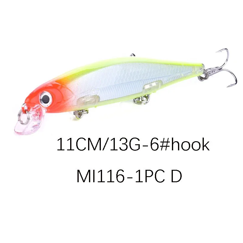 110mm 13g Swimbaits Bass pez grande señuelo de pesca Wobblers cebo duro Crankbait lengua corta señuelo de pececillo para equipo de pesca de Lucio - imagen 4