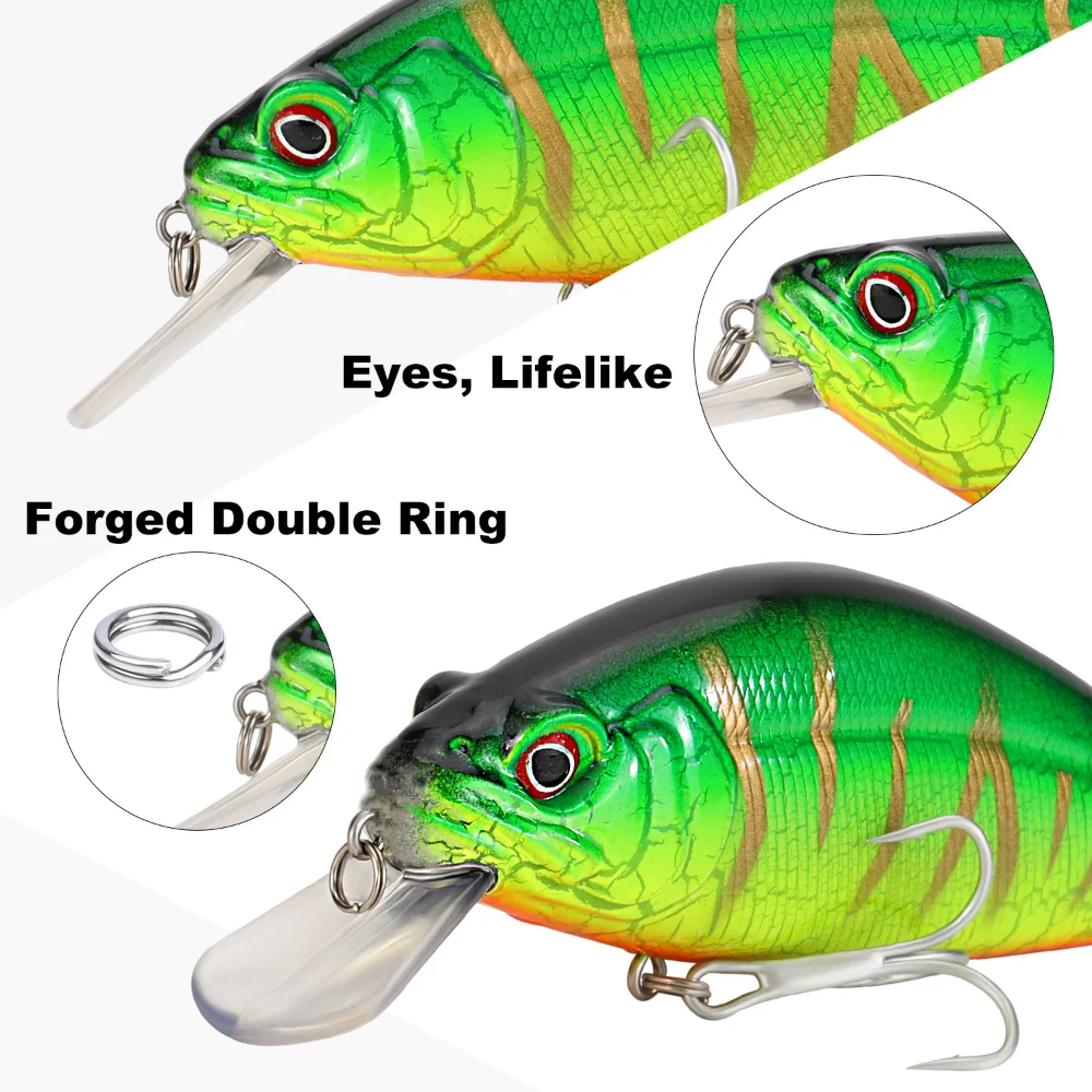 Sougayilang Minnow Señuelos De Pesca 34g Jig cebo Pesca manivela gancho Kits De Pesca Completo Bass carpa cebo De Pesca conjunto De Señuelos De Pesca - imagen 4