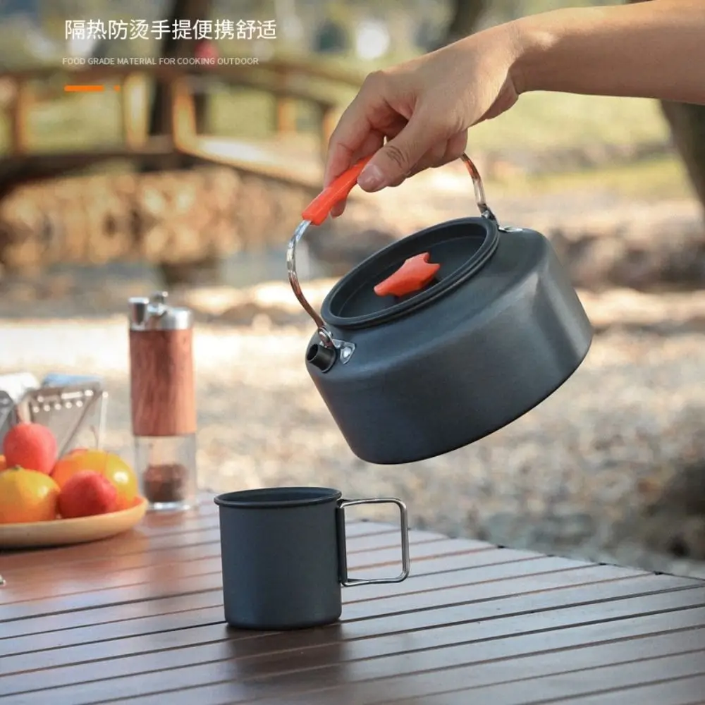 Tetera para acampar de 1,1l/1,6l/2l/2,5l, tetera ligera de aluminio para acampar, cafetera, utensilios de cocina, hervidor para exteriores de gran capacidad - imagen 4