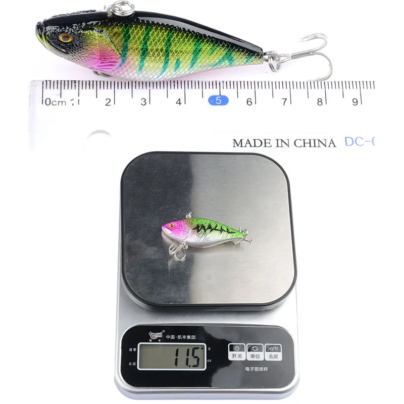 Señuelos de Pesca con vibración que se hunden, 66mm, 11,5g, cebo Artificial VIB de fundición larga, Wobbler Twitch para Lucio, aparejos de Swimbait - imagen 5