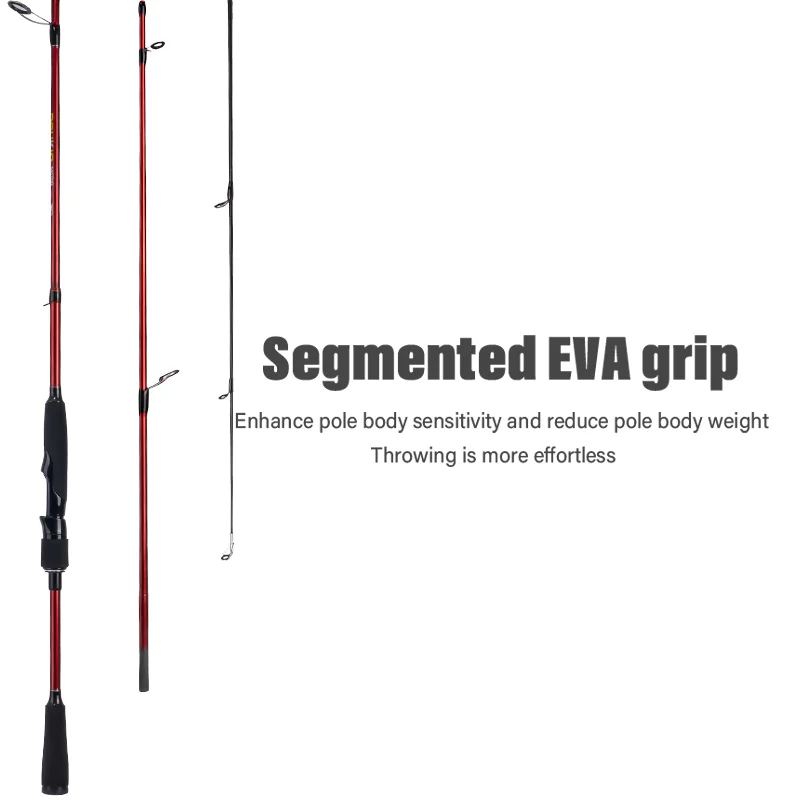 DEUKIO-caña de pescar giratoria de 4/5 secciones, postes de fibra de carbono de peso ultraligero de 1,8/2,1 M para viajes, pesca en agua dulce - imagen 3