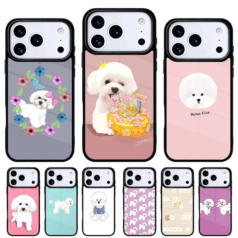 Funda Bichón Frisé para iPhone Pro Max – Carcasa trasera de silicona