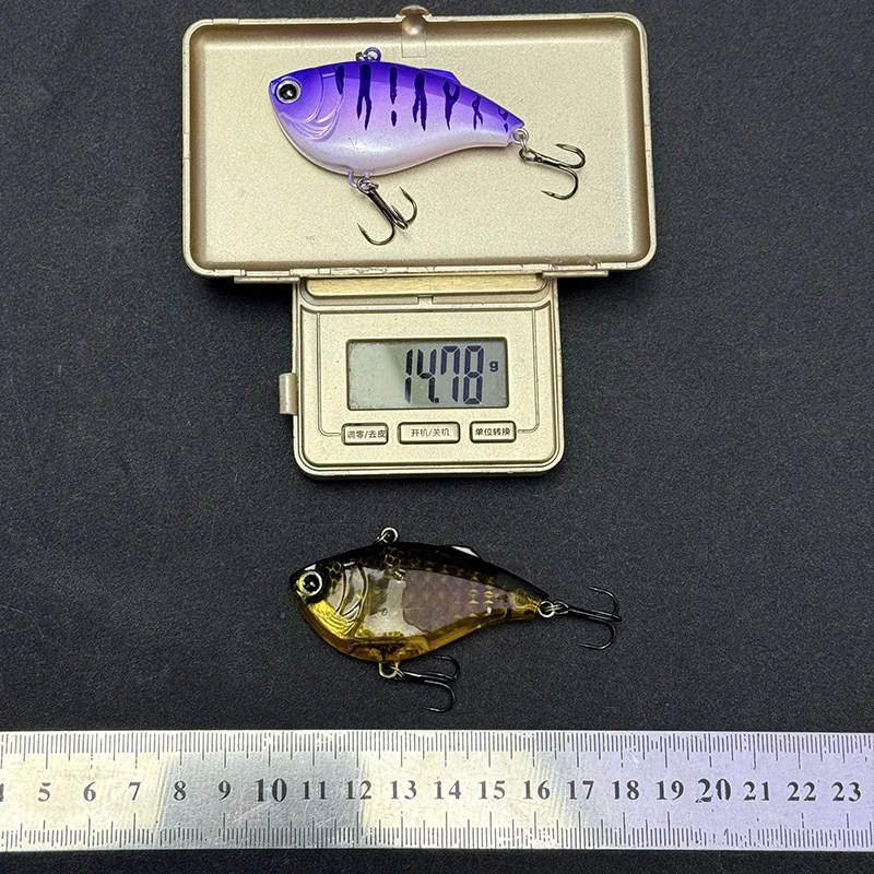 60mm 14,7g cebo con vibración que se hunde Rattlin láser Swimbait Señuelos de pesca de fundición larga hielo invierno VIB cebo duro Lucio aparejos de lubina - imagen 2