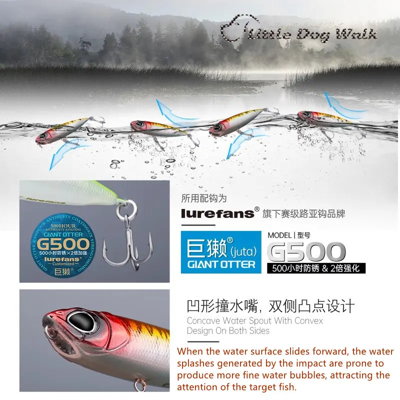 Nuevo 2025 Lurefans pequeño perro paseo flotante hundimiento lápiz Micro objetos señuelo de pesca 1,7g/3g/4,5g cebo duro Wobbler Artificial - imagen 4
