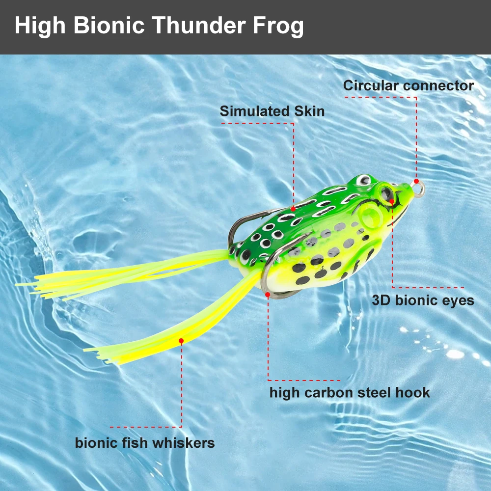 FTK, cebo de manivela de ranas, aparejos de cebo de manivela, cebo de lubina, manivela salvaje, herramienta de cebo duro de pesca colgante, cebo de simulación Luya, cebo de pez negro - imagen 4