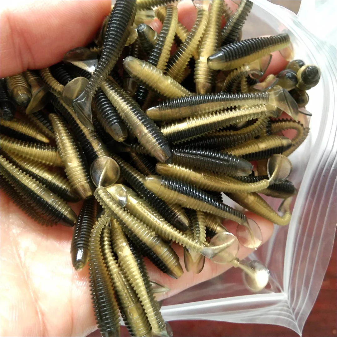Señuelo Artificial de silicona para Pesca, cebo blando de 3,5 cm y 0,37g, con cola en espiral, para Jigging, Wobblers, aparejos para pescar lubina y carpa, 20 piezas - imagen 3