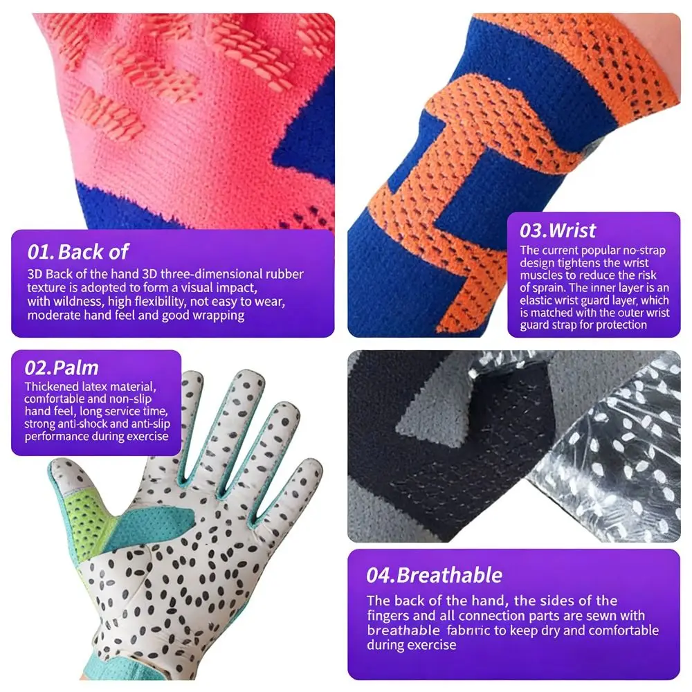 Guantes de portero látex antideslizantes, transpirables y resistentes