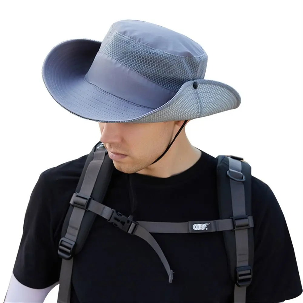 Sombreros de cubo ajustables para acampar, senderismo al aire libre, sombrero de sol de verano, gorras de montañismo, protección Anti-UV - imagen 4
