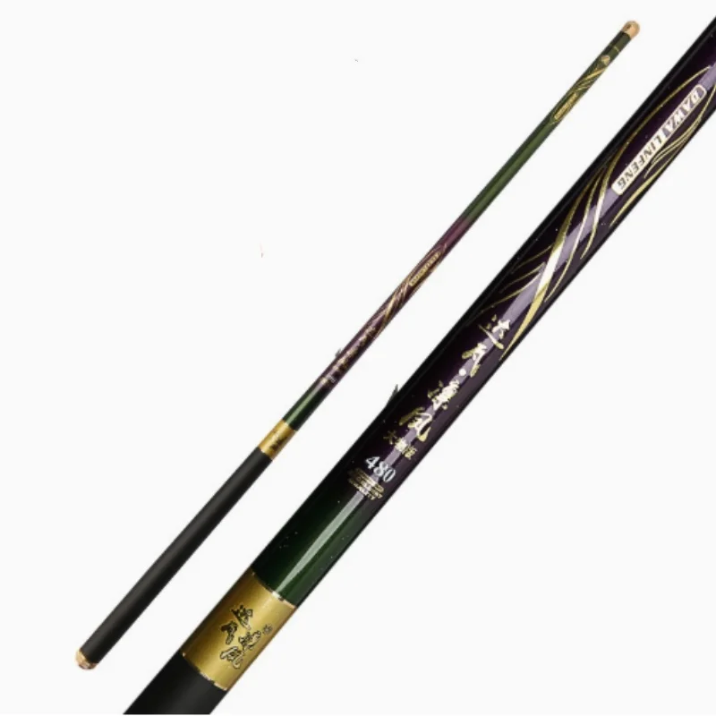 Caña de pescar de mano ultraligera, larga y dura, de fibra de carbono, telescópica de alta calidad, 2,7 M/3,6 M/3,9 M/4,5 M/4,8 M5.4M6.3M