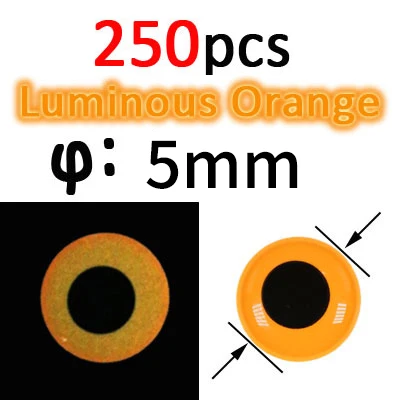 250pcs orange 5mm