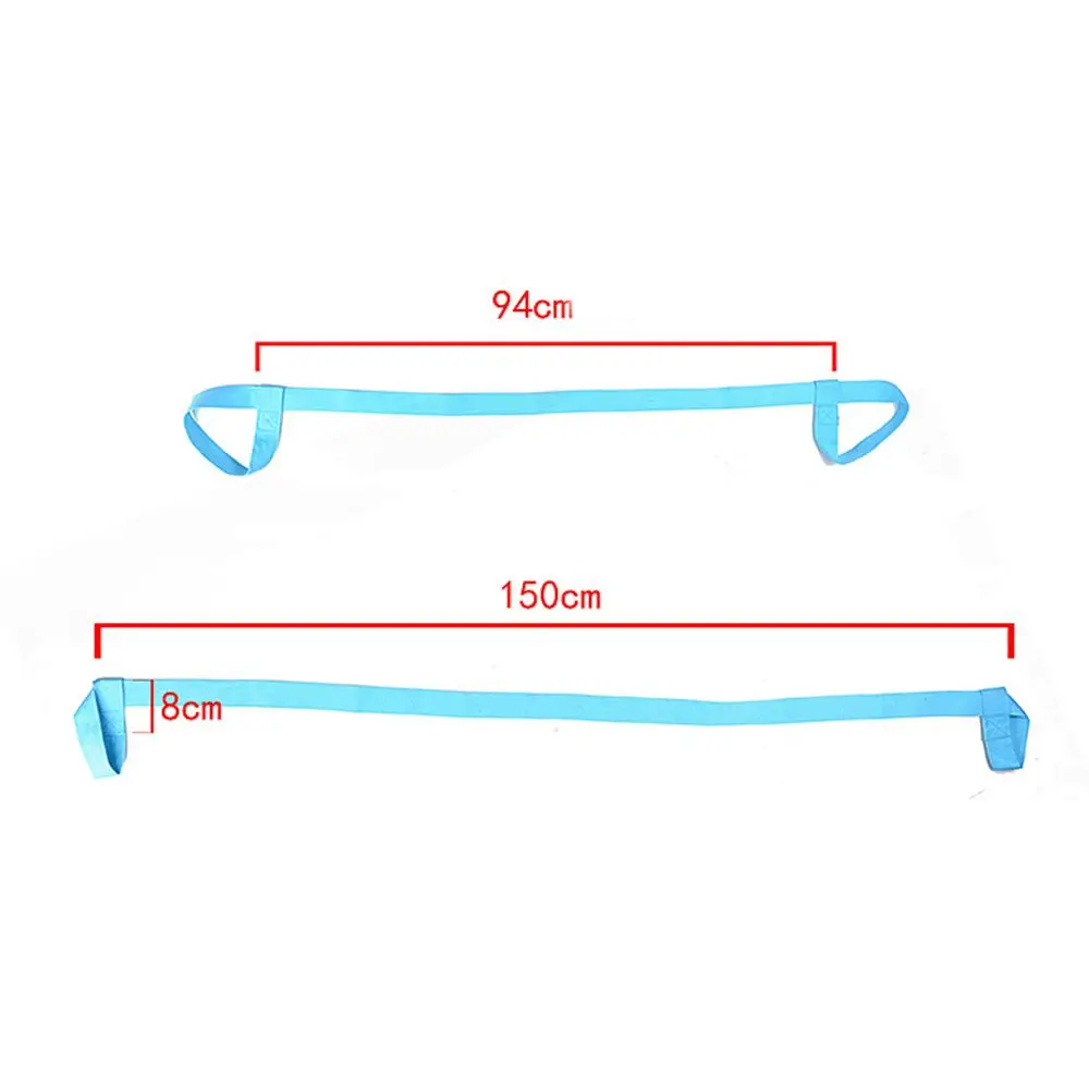 Una cinta de medición azul con una marca de 94 cm y 150 cm
