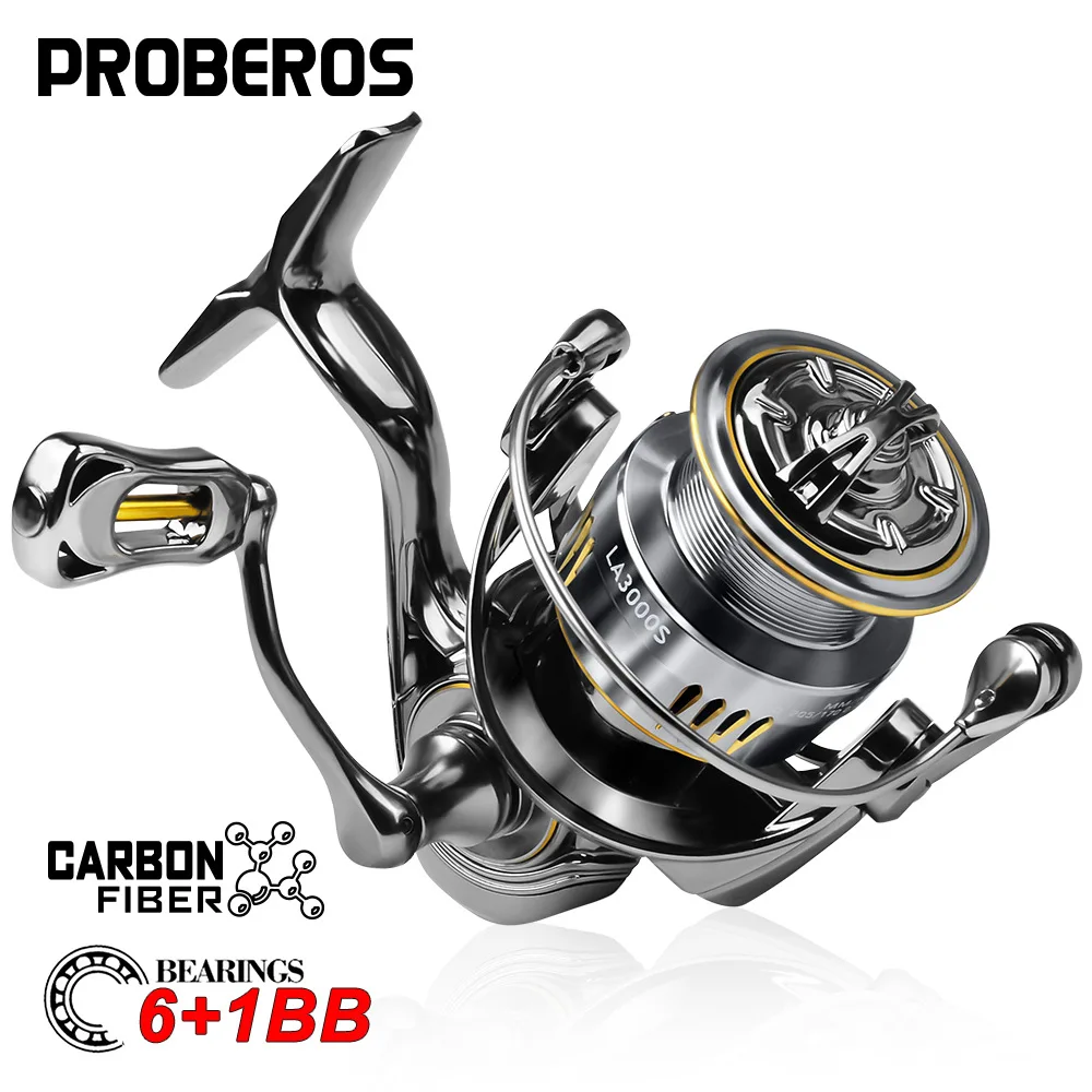 Carrete de pesca ultraligero de fibra de carbono serie LA1500S-LA3000S, arrastre máximo de 7kg, copa de línea de Metal, fundición larga, carrete de Metal de alta velocidad - imagen 3