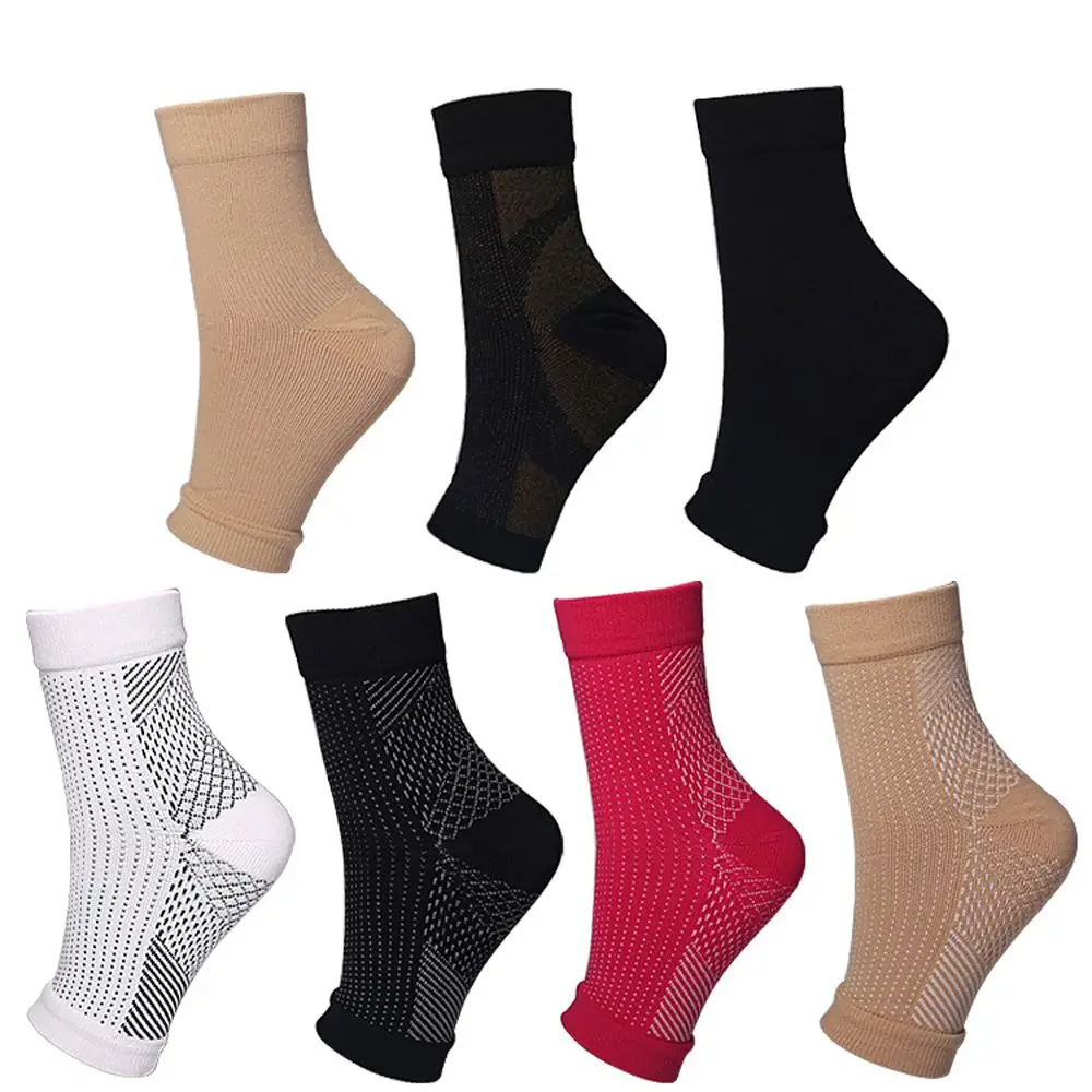 Calcetines protectores antifatiga para hombre y mujer, medias de compresión con vendaje elástico para tobillo, baloncesto, fútbol, deportes, Unisex - imagen 2