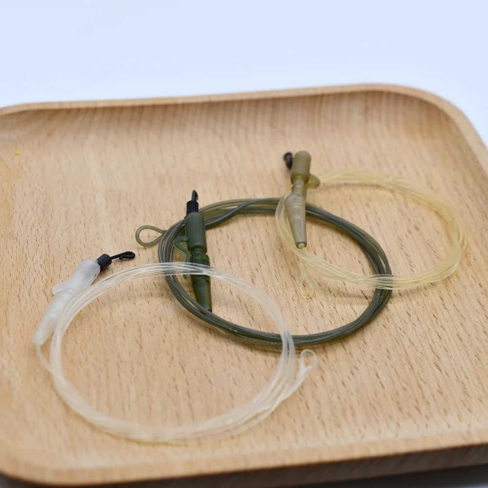 MNFT-líderes de carpa de fluorocarbono, 1 unidad, con aparejos de pesca, Clips de seguridad, giratorios de cambio rápido, línea de conector de 1M - imagen 5