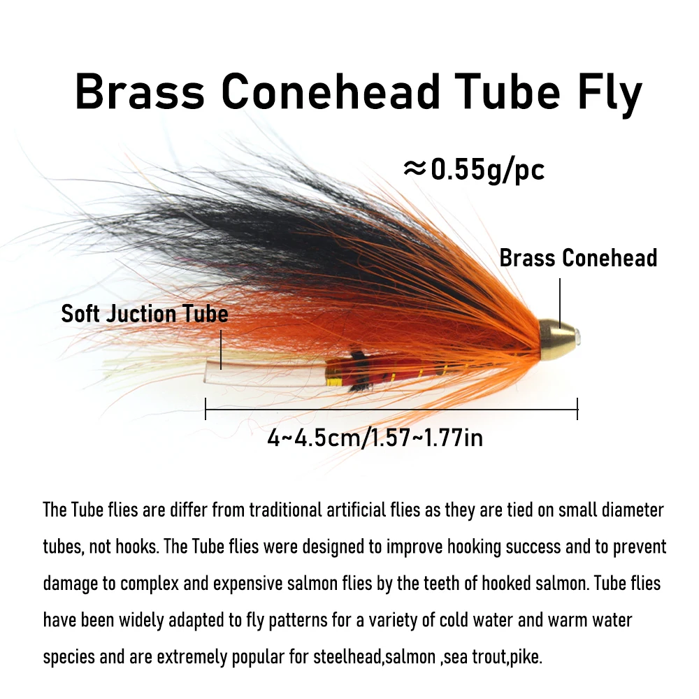 Wifreo-Combo de tubos de pesca de salmón, Teasers de lubina Azul, Naranja, Negro, verde, colores surtidos, 20 unidades - imagen 2