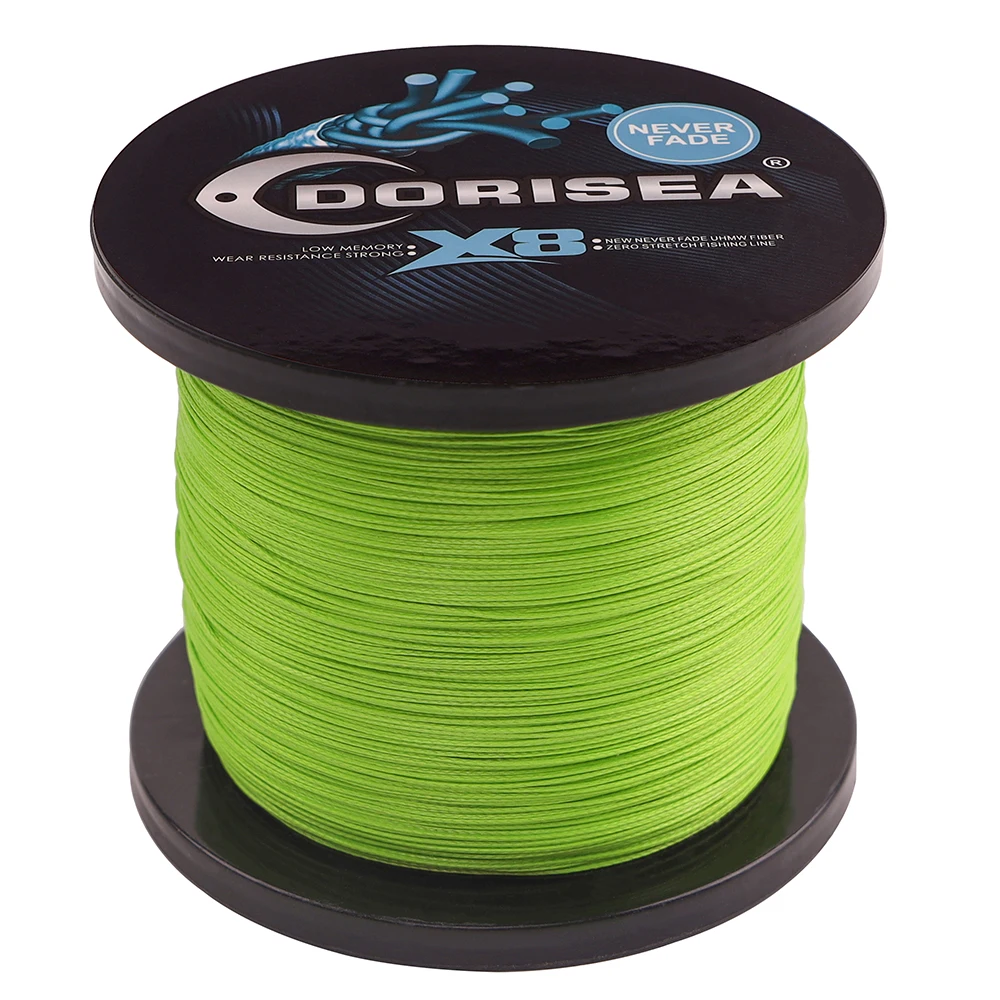 DORISEA Hilo Trenzado PE 8 Hebras Never Fade – Verde Hi-Vis - imagen 3