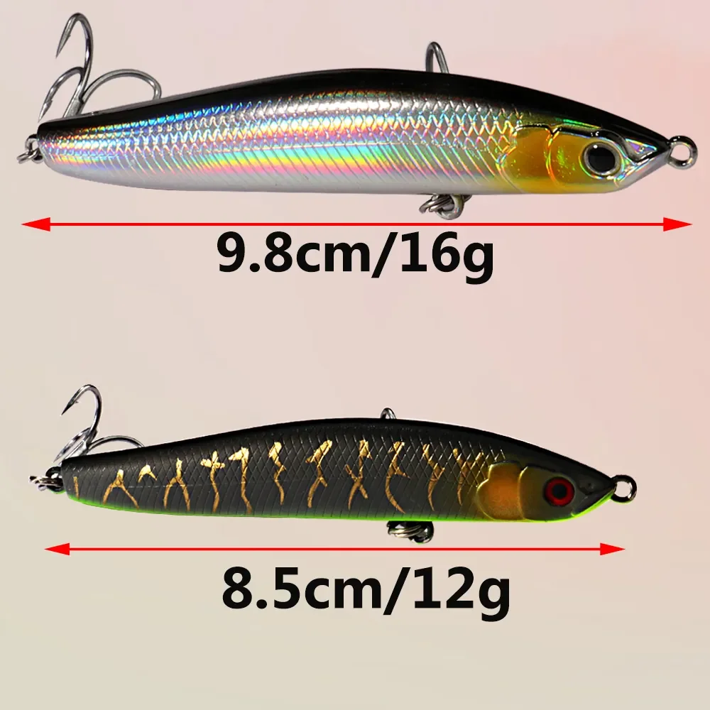 Cebo de lápiz que se hunde, sistema de transferencia de peso, Wobbler, Swimbait Cast Minnow, señuelo de Pesca, 16g, 9,8 cm, 12g, 8,5 cm - imagen 2