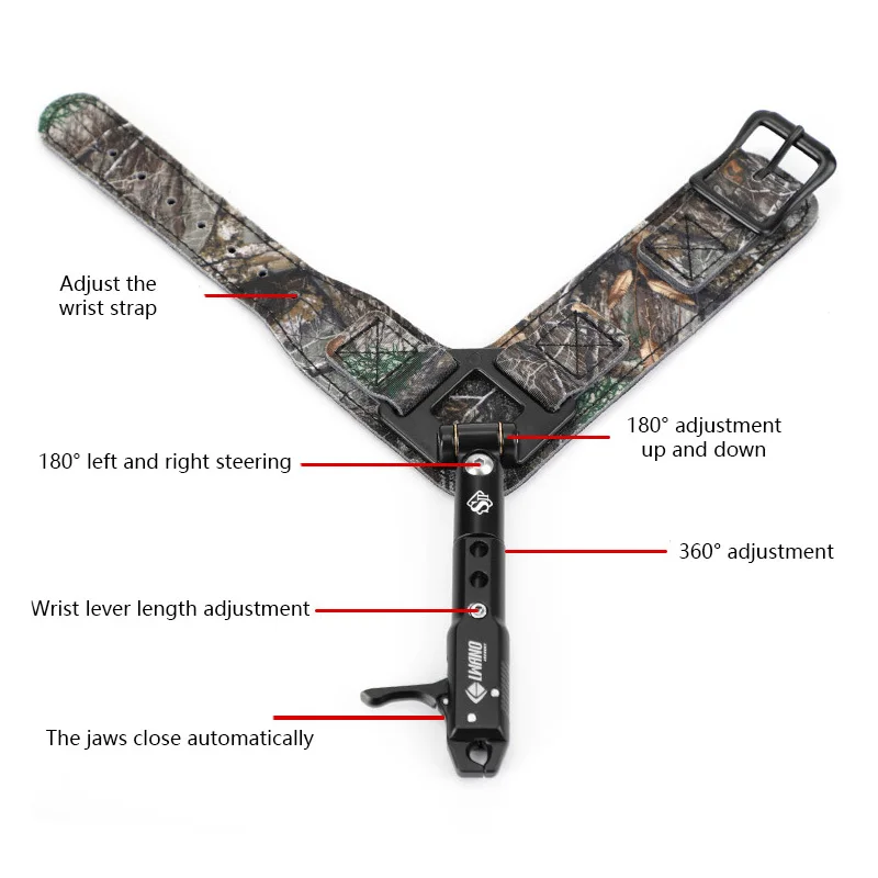 Accesorios de tiro con arco compuesto de aleación de aluminio con liberación de pulsera - imagen 3