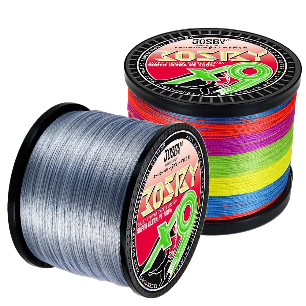JOSBY-sedal de pesca trenzado 9x-Strand, hilo de Pe multifilamento japonés para agua salada, aparejos de hilo tejido duradero X9, 300M, 500M, 1000M - imagen 3
