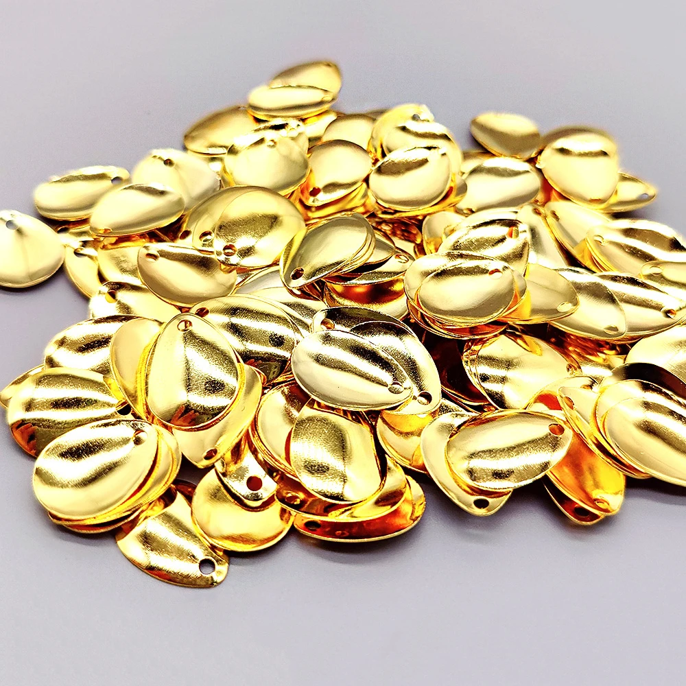 1000 Uds. Señuelo de Pesca con lentejuelas de Metal en forma de gota de agua, señuelo de Pesca de carpa, cebo de Pesca con ruido, accesorios de lentejuelas giratorios, cuchara de Pesca - imagen 2