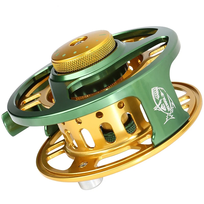 Sougayilang-carrete de pesca con mosca de aluminio, peso ligero, 5/6WT, grande, cambia a mano - imagen 3