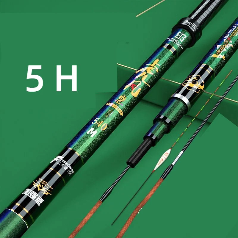 Caña de pescar ultraligera, caña de pescar telescópica de carbono, 3,6-7,2 m - imagen 5