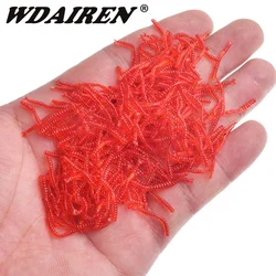 Señuelo suave gusano rojo de vinilo silicona para carpa y lubina
