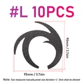 10pcs L black