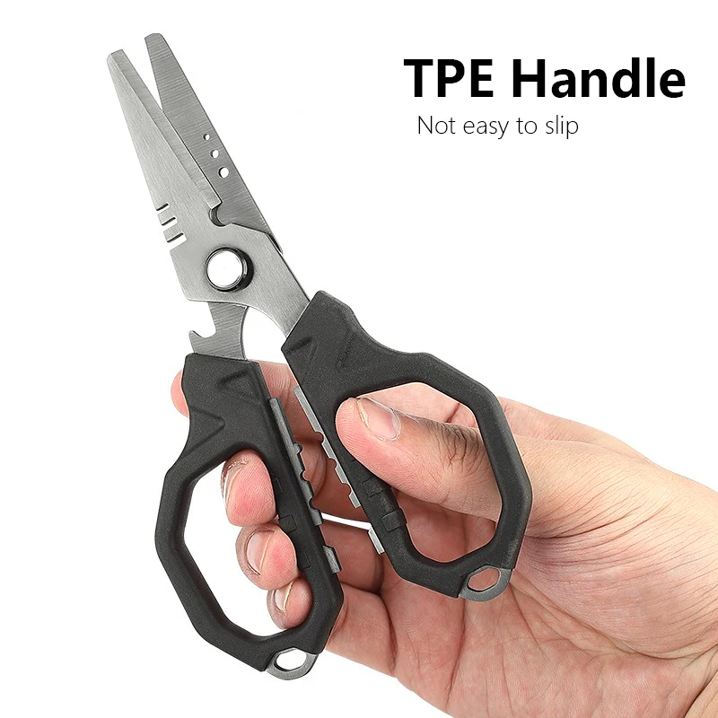 Tijeras de hilo de pescar, herramienta de señuelo multifuncional de corte de plomo para exteriores de acero inoxidable - imagen 2