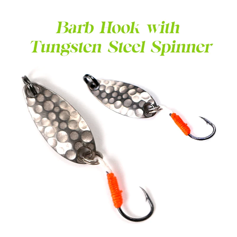 Wondersee, 4 Uds., 3 uds., cucharas de Metal, plantilla giratoria de Metal, 1,8g, 2,5g, 3,5g, 5,3g, señuelo para trucha, perca, salmón, Wobbler, hoja de sauce - imagen 3