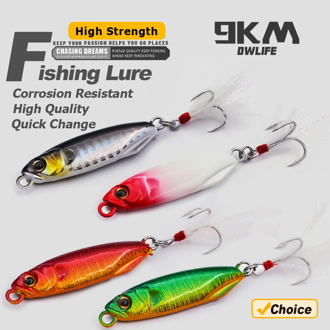 Señuelo de pesca Jigging de 9KM de agua salada 20~37,5g