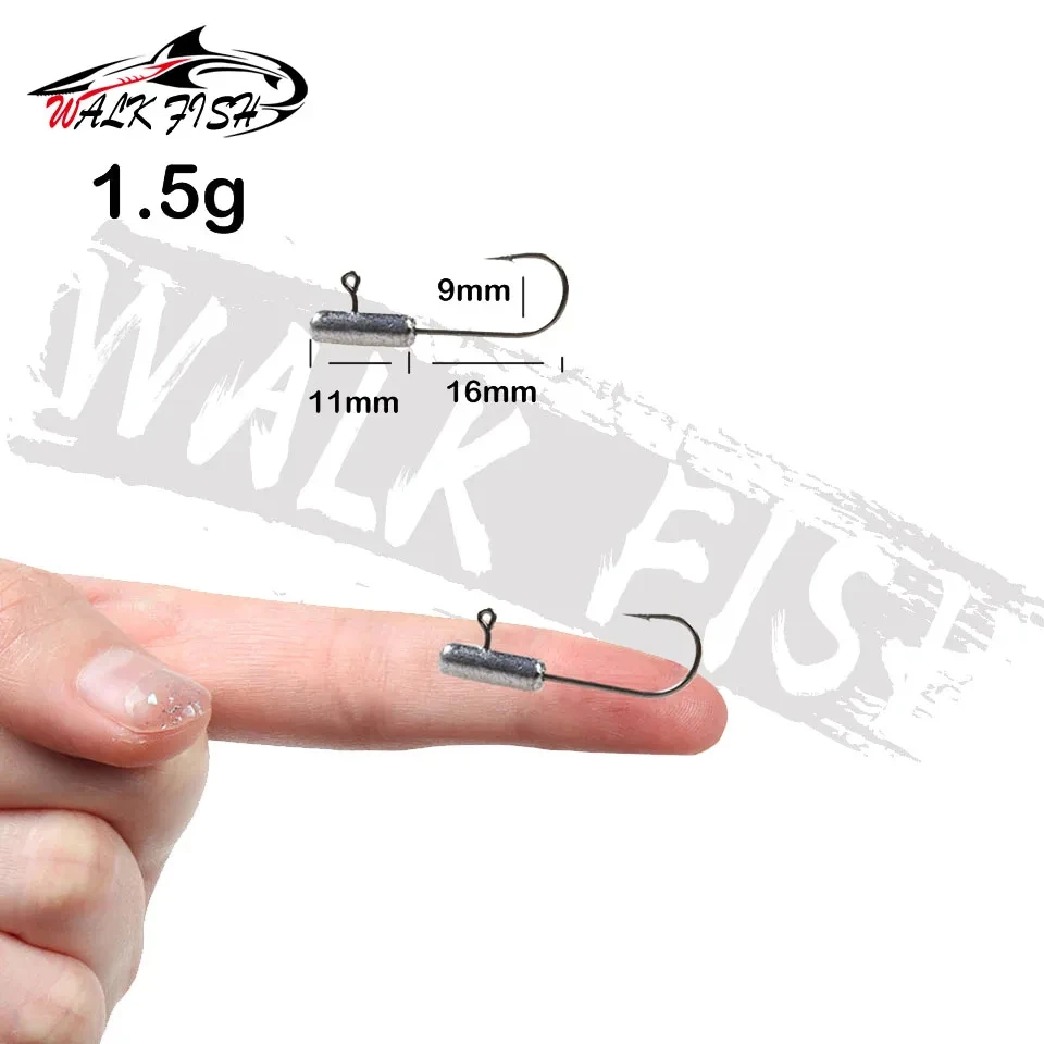 WALK FISH 10 unids/lote 1g 1,5g 2g 3g punta cabeza raíz pesca Color Natural cabeza curva raíz pesca tiras finas pequeño objeto océano - imagen 5