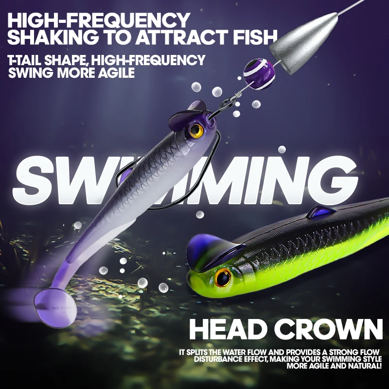 TAIYU 56 unids/set Kit de Señuelos de Pesca para agua dulce/agua salada señuelos blandos Pro caja de aparejos aparejos de pesca con accesorios de pesca - imagen 5