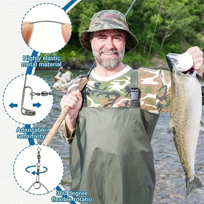 Dispositivo de pesca automático con anzuelo God, gancho de resorte con gatillo para pesca en agua dulce y salada, juego sin esfuerzo, 2 uds. - imagen 4