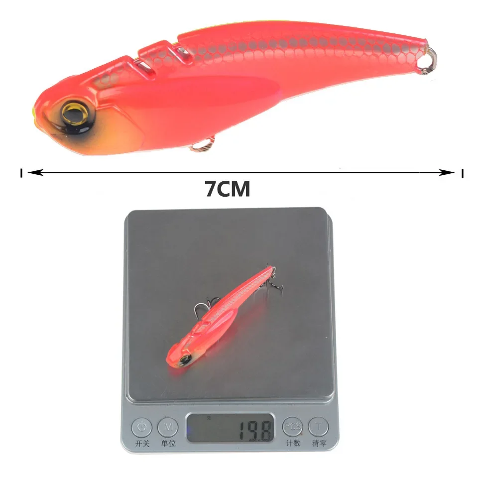 Señuelo de pesca VIB duro para buceo, 70mm, 20g, Wobbler Ice, Wobbler, Invierno - imagen 2