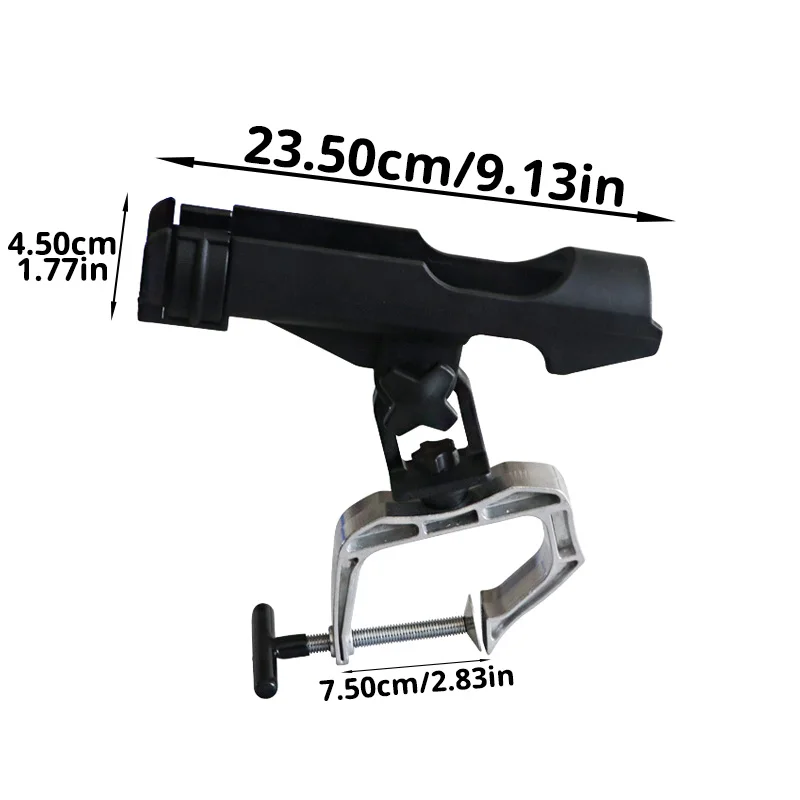 Portacañas de aluminio negro para barco – Resistente y duradero - imagen 4