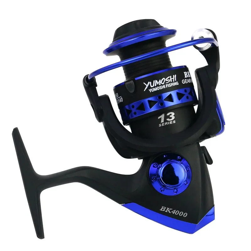 Carrete de pesca serie BK 13BB 1000-7000, balancín plegable, rueda giratoria de pesca derecha e izquierda, bucle de alambre de Metal completo - imagen 4