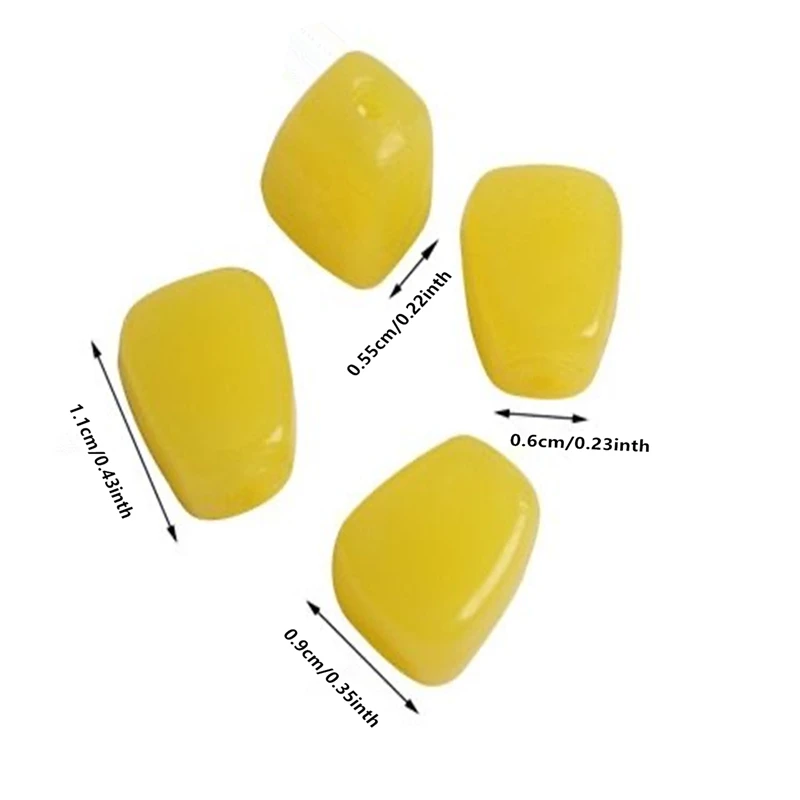 100 Uds. Señuelos de pesca de carpa de maíz con agua de cebo suave de maíz con olor a crema de cebos de goma artificiales - imagen 3