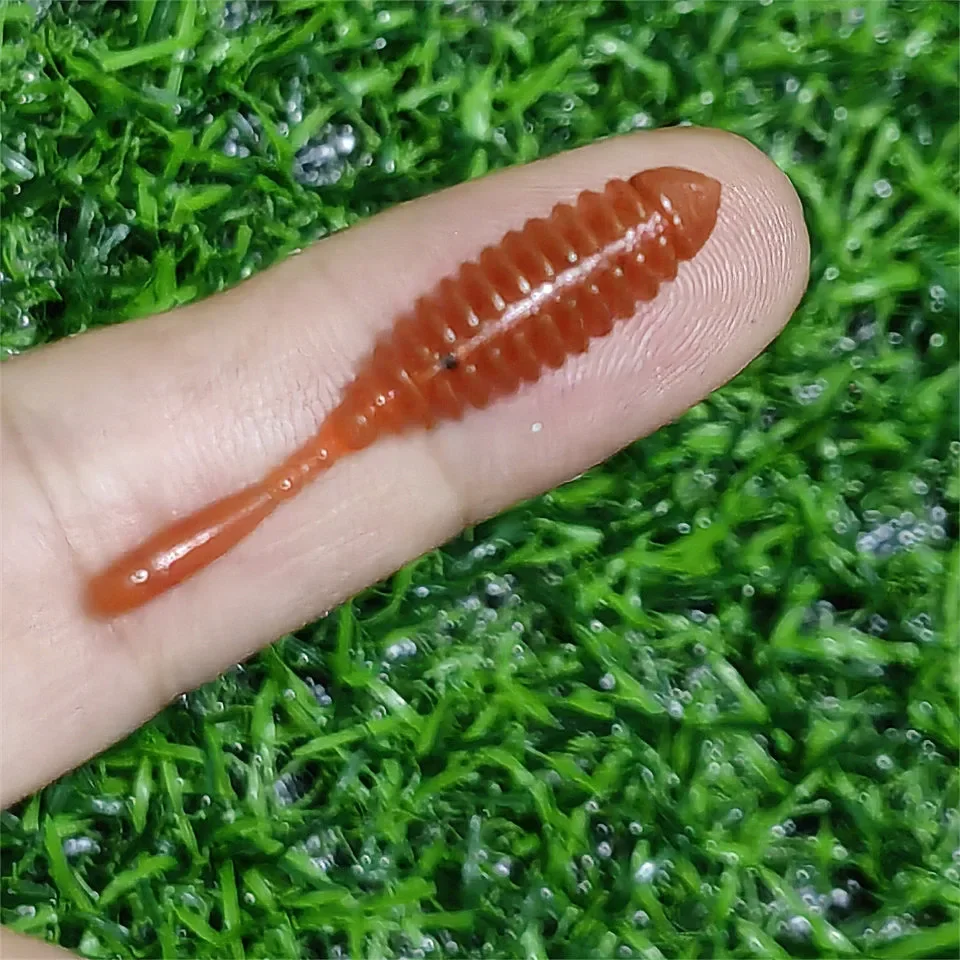 20 piezas TPE Mini gusano suave Señuelos de Pesca Jig Wobblers 0,28g/35mm cebos artificiales de silicona lubina carpa Pesca aparejos de Pesca - imagen 2