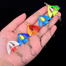 5 uds cebo giratorio cuchara de Metal Señuelos de Pesca Spinnerbait perca trucha cuchara giratoria cebo duro giratorio