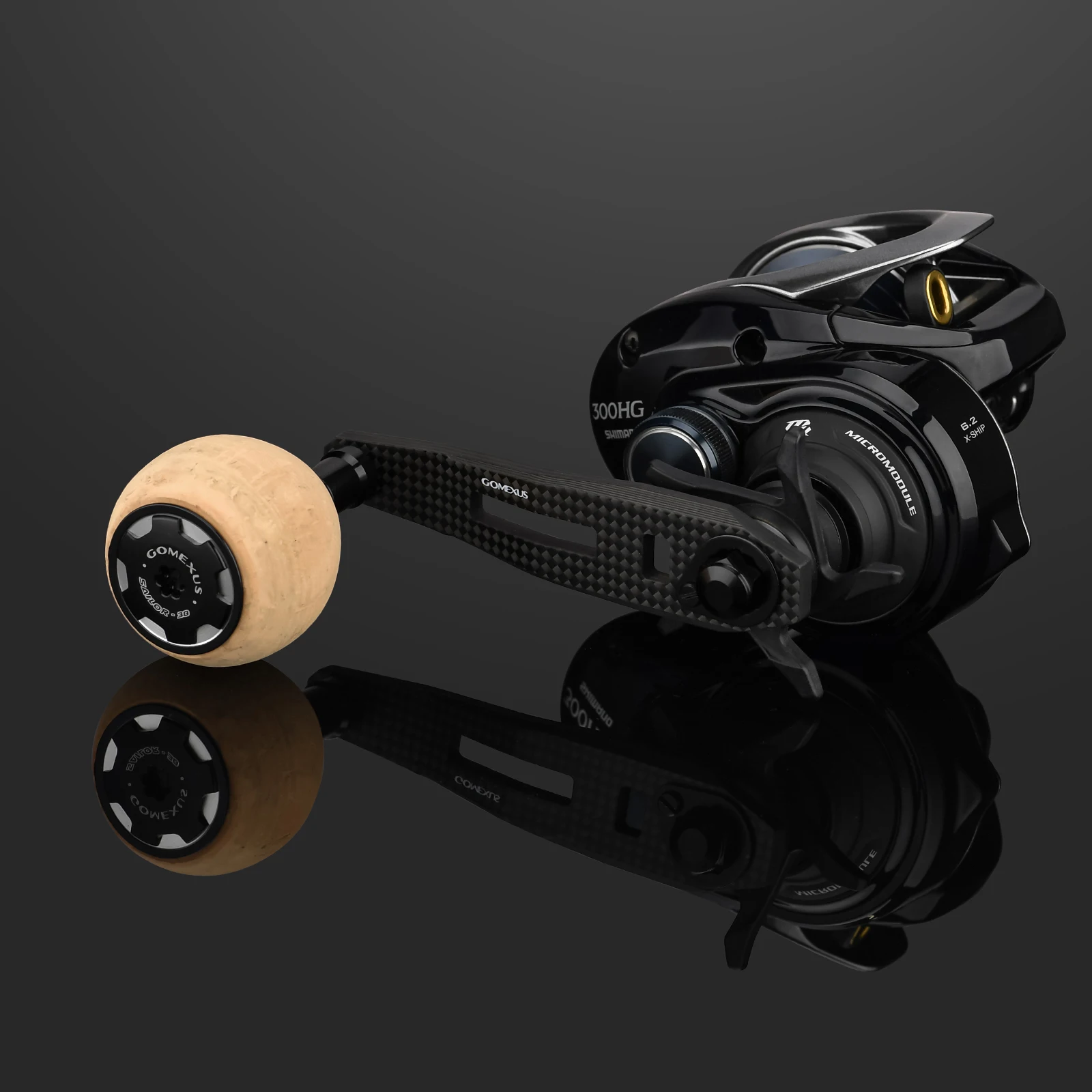 Mango de alimentación GOMEXUS Compatible con carrete de Baitcasting Shimano Calcutta Conquest 300 400 Daiwa Lexa Okuma Komodo - imagen 5