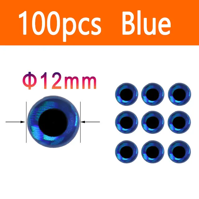 Blue 100pcs 12mm