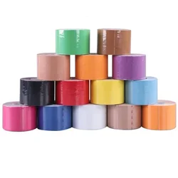 Cinta de agarre Kinesio de 5cm x 5M, rodillera elástica de recuperación atlética, rodilleras para aliviar el dolor muscular, vendaje de soporte para Fitness, elastoplast