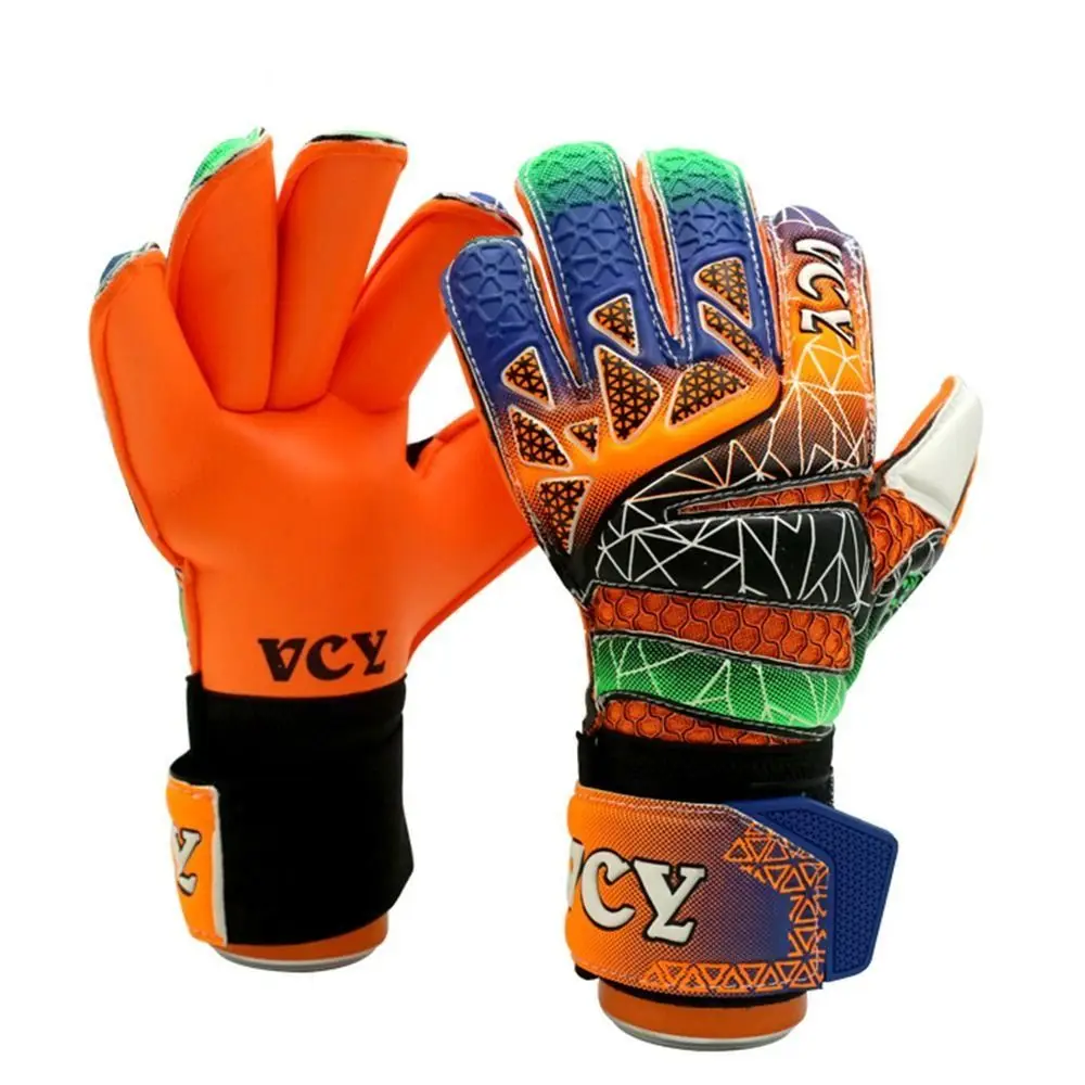 Guantes de portero de fútbol antideslizantes, resistentes al desgaste, impermeables, guantes de portero de fútbol, coloridos guantes de fútbol de látex transpirables - imagen 3