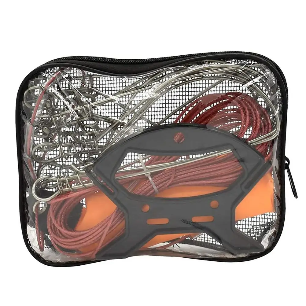 Portable Fishing Stringer Live Fish Lock 10-snap Stringer, accesorios de pesca con bolsa de transporte flotante, envío directo - imagen 2