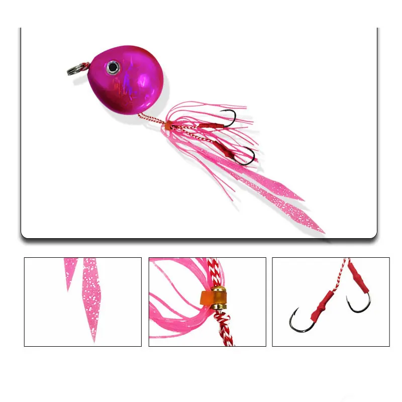 AS Pesca Madai Inchiku pesca de JIg lento 40g60g80g100g cabeza de plantilla de Metal Leurre falda de pulpo Kingfish Grouper Jigging señuelo - imagen 3